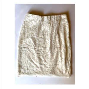 White Lace Pencil Skirt